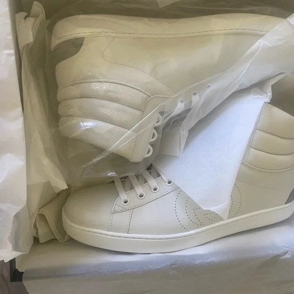 Gucci Ace Leather High-Top Sneaker